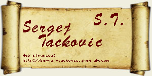 Sergej Tacković vizit kartica
